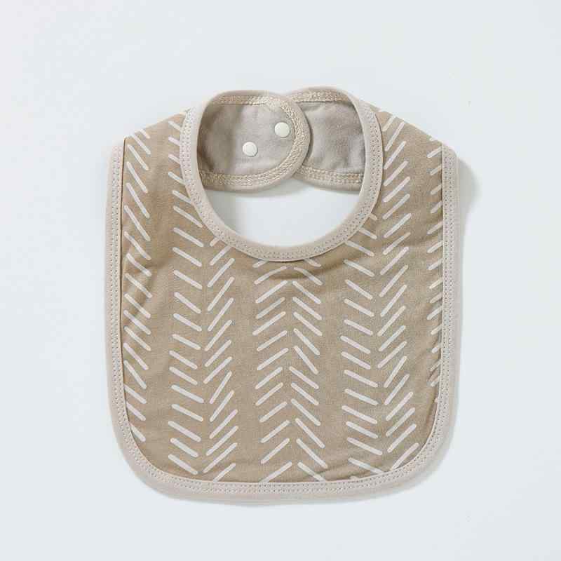 ベビー スタイ 男の子 女の子 男女兼用 新生児 乳児 0歳 1歳 吸水性 吐き戻し防止 二層構造 オーガニックコットン U字型 お食事 よだれかけ 後ろボタン(x2)