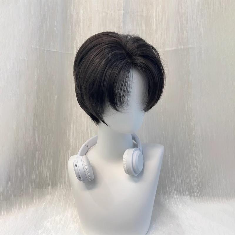 ウィッグ メンズ フルウィッグ センター分け 前髪 レースフロント 自然なつむじ 耐熱ファイバー ナチュ..