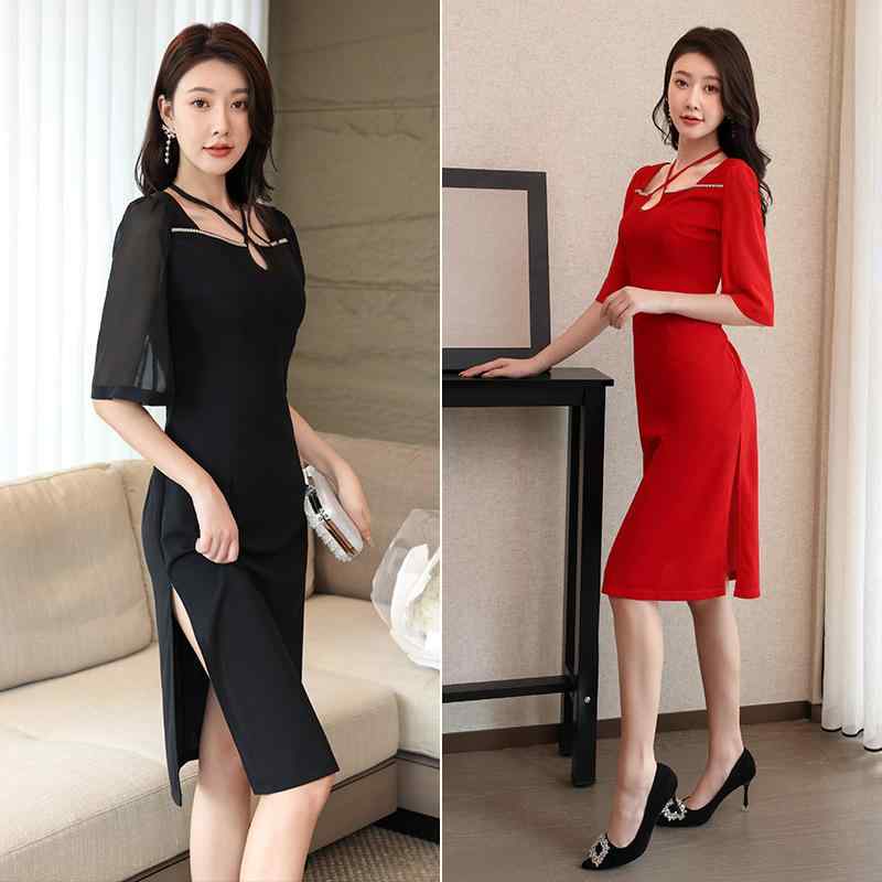 ドレス レディース セクシー ナイトドレス 着痩せ効果 細見え 上品 OL通勤 キャバ嬢ドレス マッサージ ..