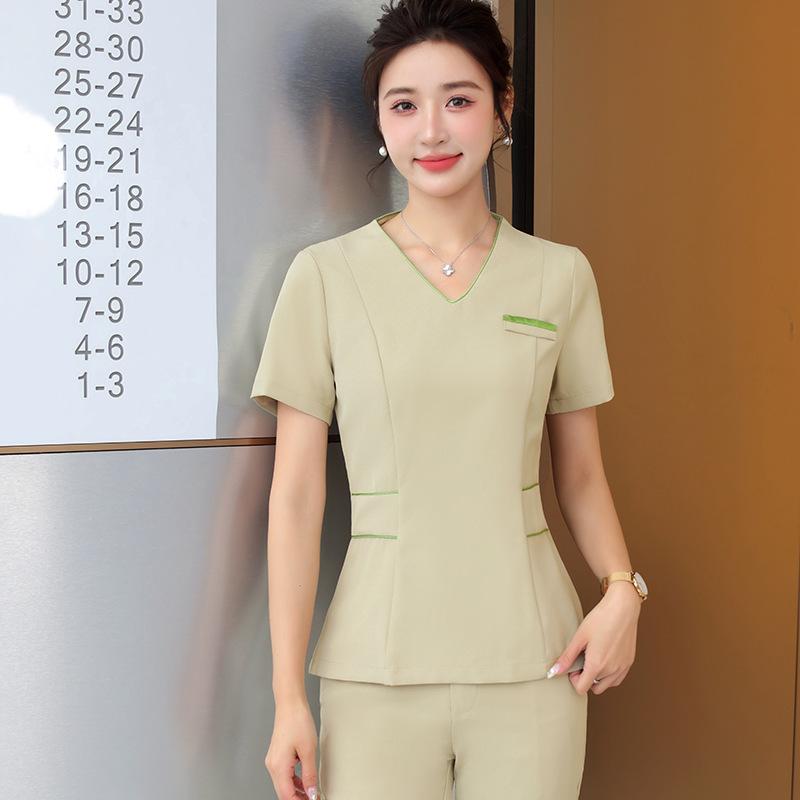 ユニフォーム レディース イージーケア ポリエステル セットアップ 美容師 施術者 エステ サロン フッ..