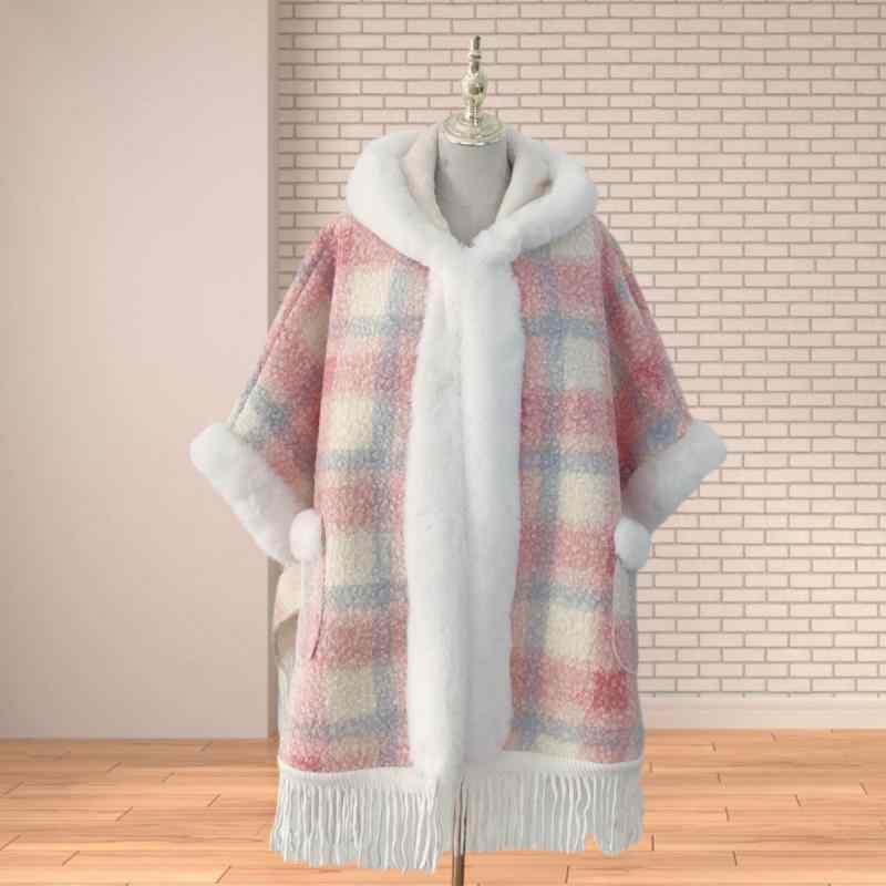 ショール ポンチョ レディース 裏起毛 厚手 防寒 ポケット付き 着回し万能 高級感 モダンチャイニーズ..