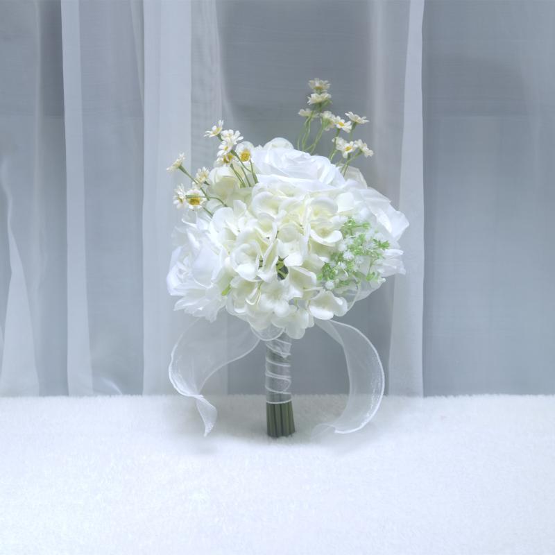 ブーケ 花嫁 アウトドア 結婚式 造花 バラ ナチュラル 洋風 前撮り 後撮り 撮影小物