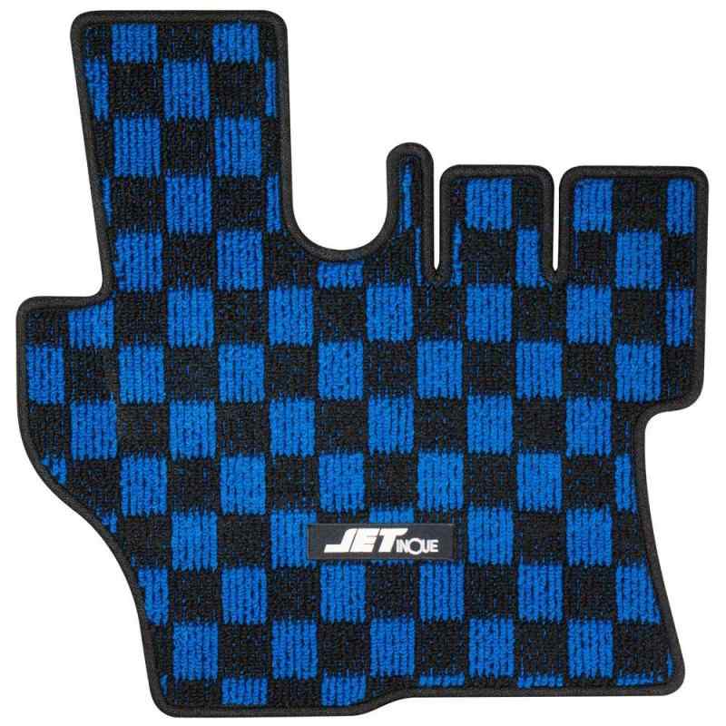 ジェット・イノウエ(Jet Inoue) NEWハローマットチェック柄 パーフェクトクオン ブルー/黒 R 523209材質:表生地/PP 裏/PVC加工:裏面ノンスリップ/難燃加工適合車種:UD大型パーフェクトクオン用(H29.5～)