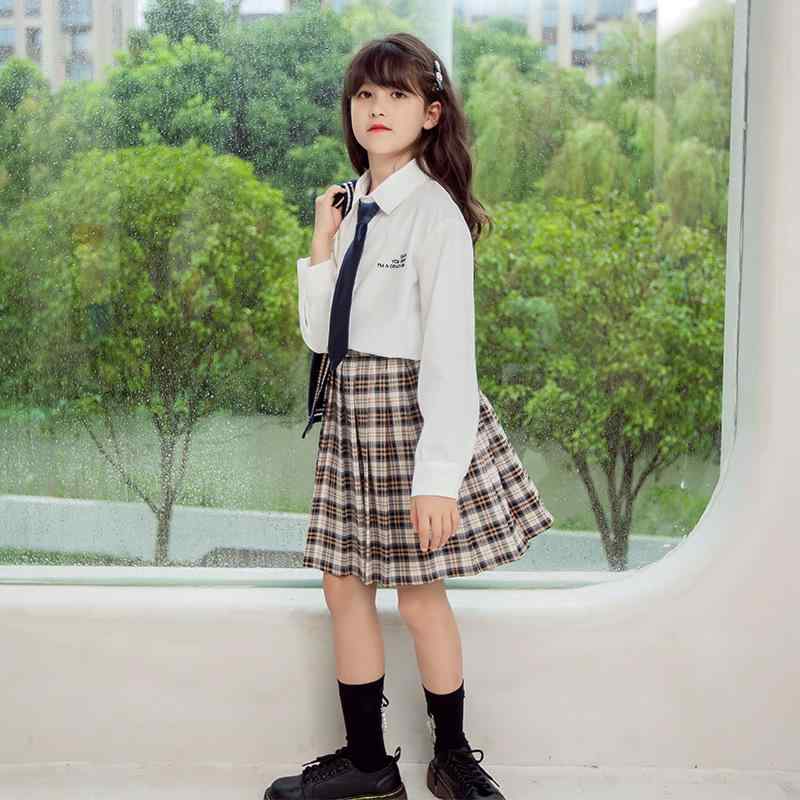 キッズ 女の子 ガールズ セットアップ コットン100% 柔らかい 薄手 スクール風 JKスタイル カジュアル ..
