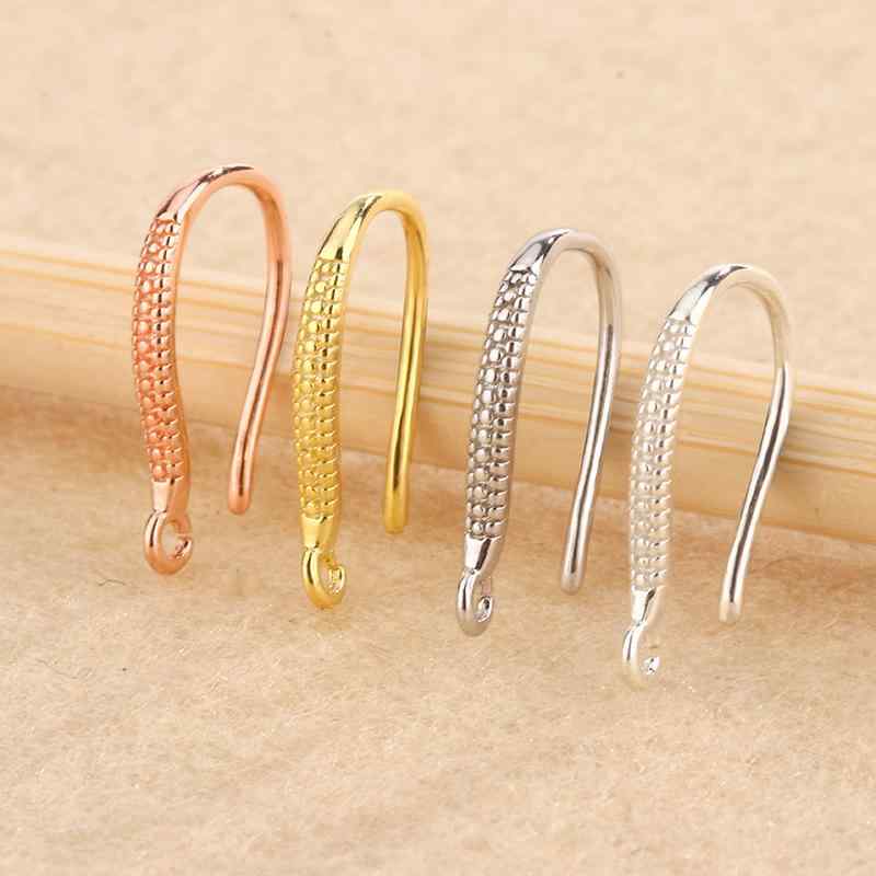 ピアスパーツ S925純銀製 シルバー ハンドメイド用 DIYアクセサリー素材 半完成品 シンプル ドット柄 ピアスフック