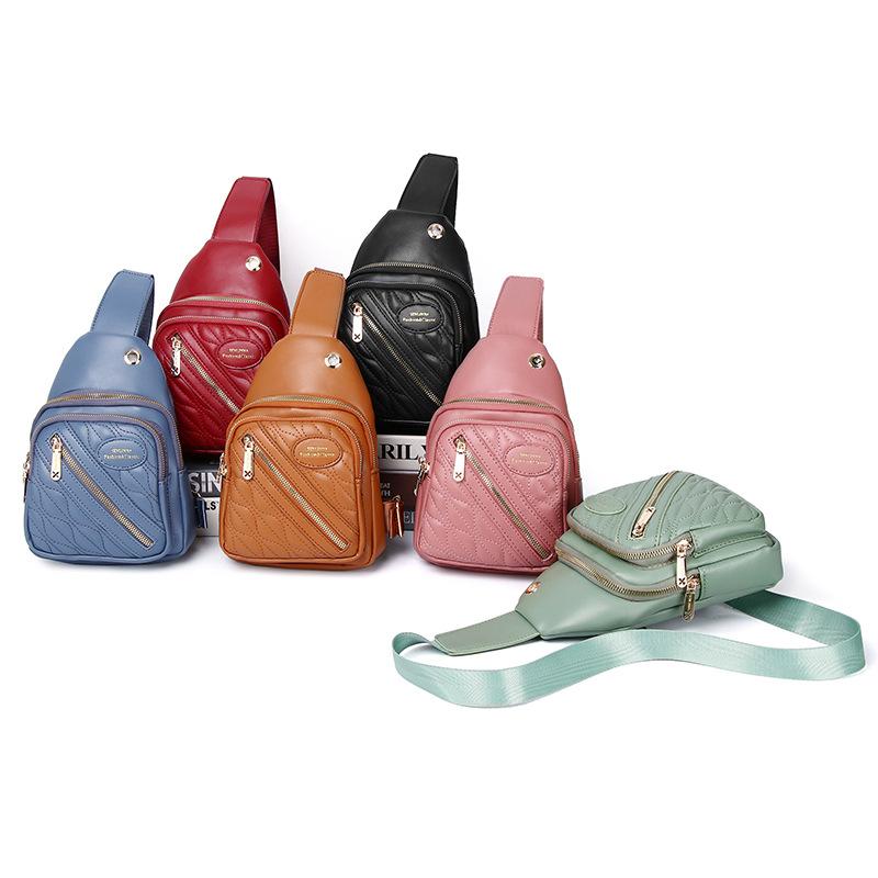 ボディバッグ レディース 大容量 多機能 ファスナーポケット スマホポケット PUレザー シンプル 韓国風 ステッチ キルティング カジュアル 普段使い お出かけ 旅行 トラベル タウンユース