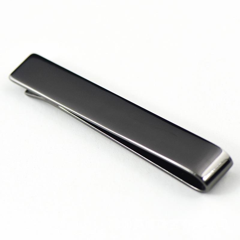 ネクタイピン メンズ 真鍮製 電気メッキ加工 5cm 平型 ゴールド シルバー ガンメタリックブラック 3色..