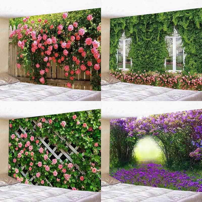 タペストリー 北欧 おしゃれ 高画質 洗濯可能 風景画 ライブ配信 背景布 大判 リビング 寝室 インテリ..