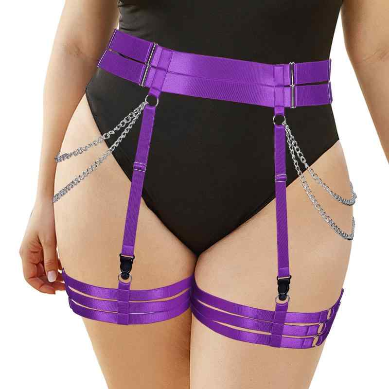 ガーターベルト レディース ずり落ち防止 滑り止め レッグバンド 太もも用 ソックスクリップ セクシー..