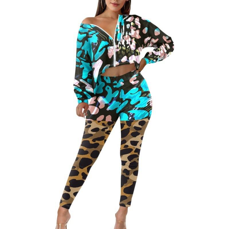 カジュアルセットアップ レディース 長袖 トップス ゆったり ルーズ ポリエステル素材 デジタルプリン..