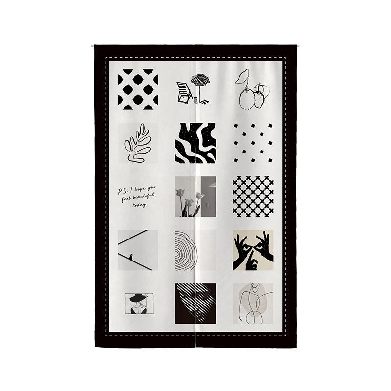 カフェカーテン 高級感 間仕切り 目隠し つっぱり式 穴あけ不要 キッチン ダイニング 玄関 リビング おしゃれ 植物柄 花柄 ポリエステル製