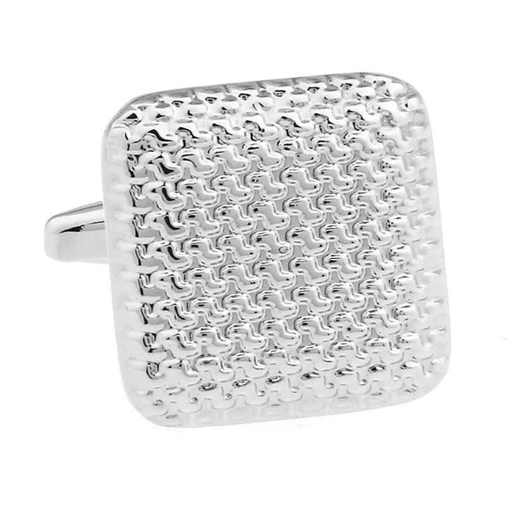 カフスボタン メンズ 男性用 無地 ソリッドカラー スクエア 四角 模様 個性的 ユニーク 銅製 メタル 電..