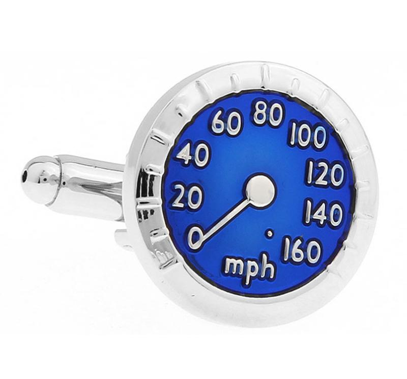 カフスボタン 男女兼用 ブルー 自動車 スピードメーター タコメーター デザイン おしゃれ フレンチスタ..