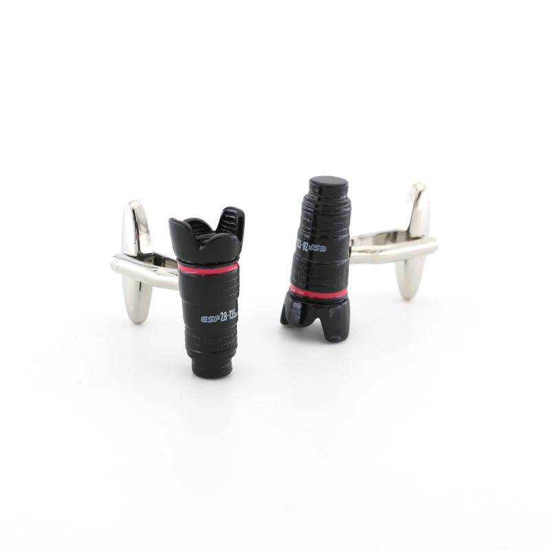 カフスボタン メンズ レディース 男女兼用 高品質 純銅製 高級感 望遠鏡 一眼レフカメラ レンズ モチー..