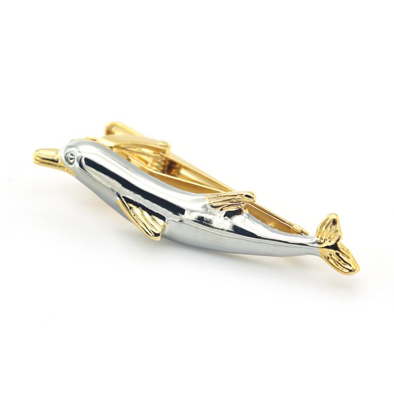 ネクタイピン メンズ 純銅 厚手 電気メッキ加工 動物 クジラ イルカ ドルフィン アクセサリー 切り替え..