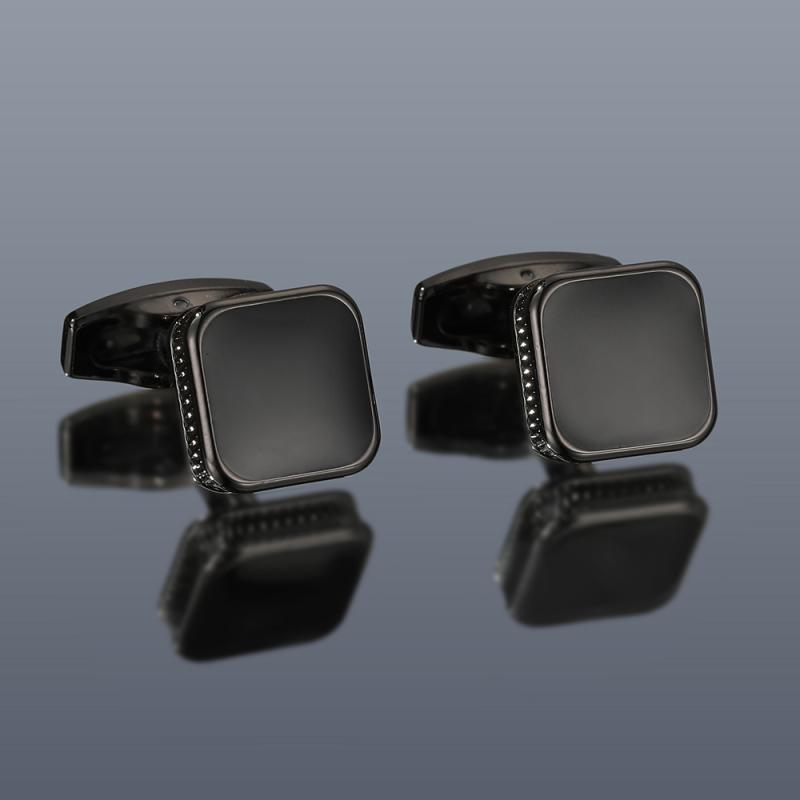 カフスボタン メンズ 男性用 スクエア型 ドロップオイル加工 シンプル おしゃれ ビジネス フォーマル Y..