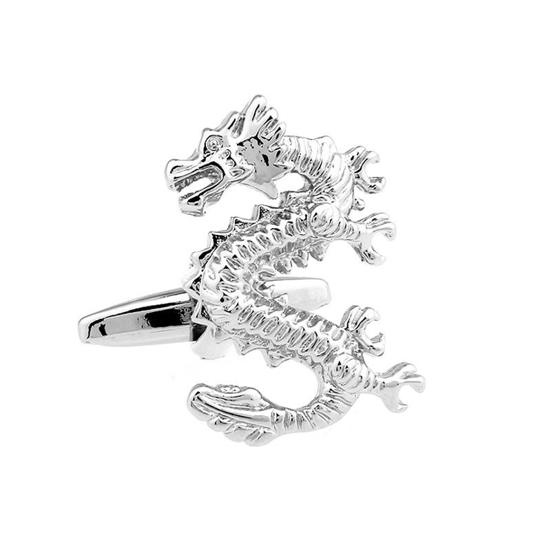 カフスボタン メンズ 男性用 アニマルシリーズ ドラゴン スコーピオン 銅製 シルバー 個性的 おしゃれ ユニーク 電気メッキ加工 ビジネス フォーマル スーツ ギフト プレゼント
