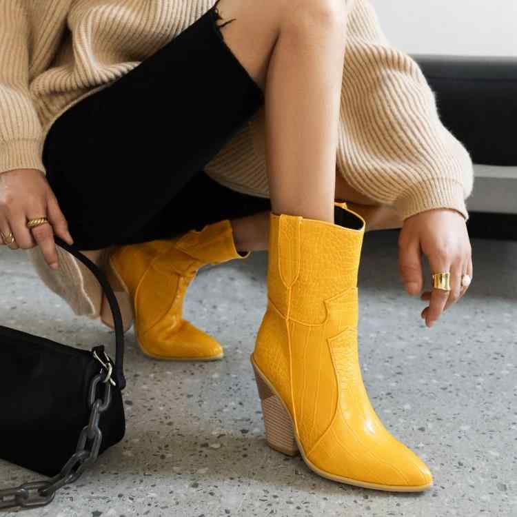 ショートブーツ レディース 大きいサイズ 秋冬 厚底 ウェッジソール 超高ヒール 保温 ヘビ柄 プルオン フェイクファー 裏ボア PUレザー 合成皮革 カジュアル イエロー ブラック ブルー ピンク