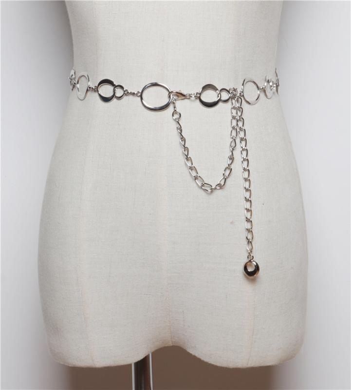 ベルト レディース ウエストマーク 細見え メタルチェーン インスタ風 トレンド JK制服 プリーツスカート スーツ ニット セーター フォーマル カジュアル 装飾 ファッション小物