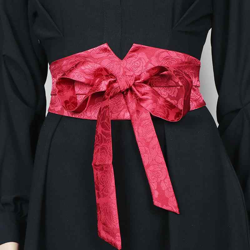 ベルト レディース 民族風 刺繡 幅広 シルク 布製 レトロ チャイナ風 エスニック ファッション 通勤 ウ..