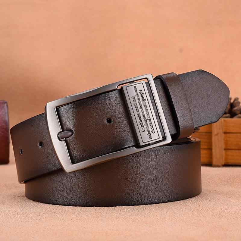 ベルト メンズ 高級感 PUレザー 亜鉛合金 ピンバックル レトロ ヴィンテージ ビジネス カジュアル 通勤..