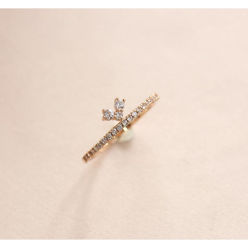 指輪 レディース 韓国風 ファッションリング かわいい おしゃれ シンプル ハート形 合金製 電気メッキ..