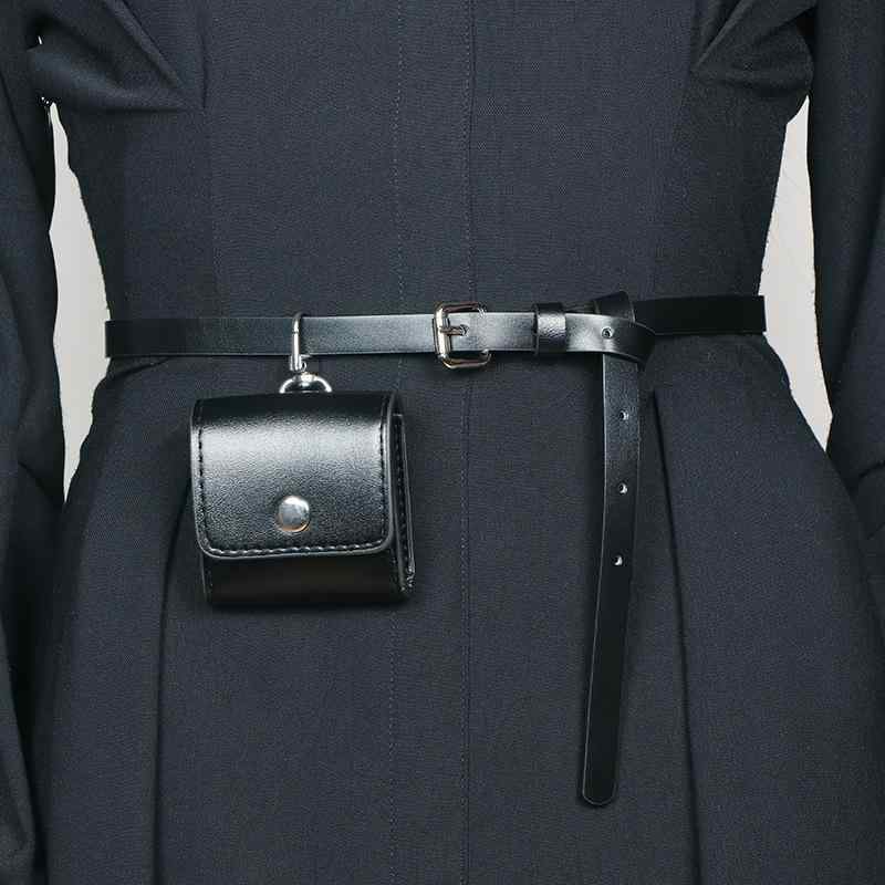 ウエストポーチ レディース PUレザー ミニ コンパクト おしゃれ 飾りベルト スカートコーデ デイリーユ..