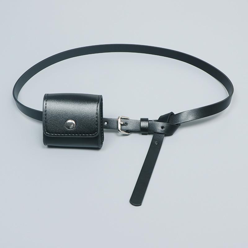 ウエストポーチ レディース ベルト風 取り外し可能 装飾 シンプル 万能 ミニ 小銭入れ PUレザー カジュ..