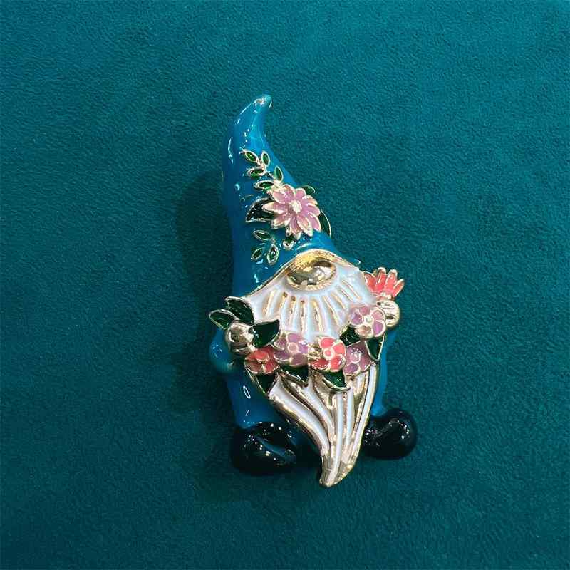 ブローチ 男女兼用 小人 ドワーフ キャラクター アニメ レトロ アンティーク調 エナメル調 合金製 油絵..