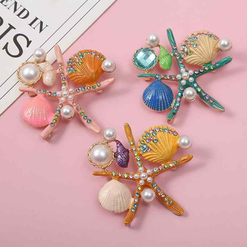 ブローチ メンズ レディース 金属製 エナメル加工 ジルコニア パール 韓国風 インスタ風 海洋生物モチ..