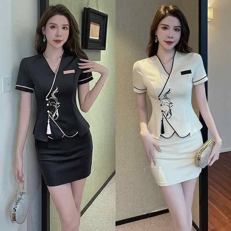 セットアップ レディース フットケア サロン 美容院 エステ 制服 上下セット スパ マッサージ 施術着 ..