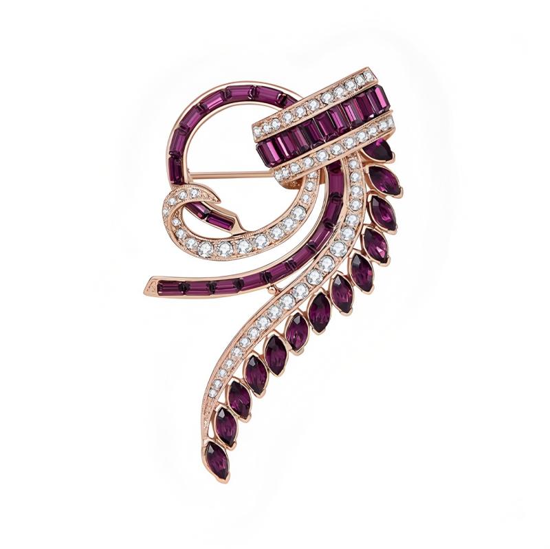 ブローチ レディース ラインストーン 高級感 豪華 エレガント 上品 ピンブローチ スーツ コート ジャケット ストール留め 服固定 アクセサリー 韓国風 フェミニン 合金製 フォーマル 入園式 卒園式 入学式 卒業式 結婚式 パーティー