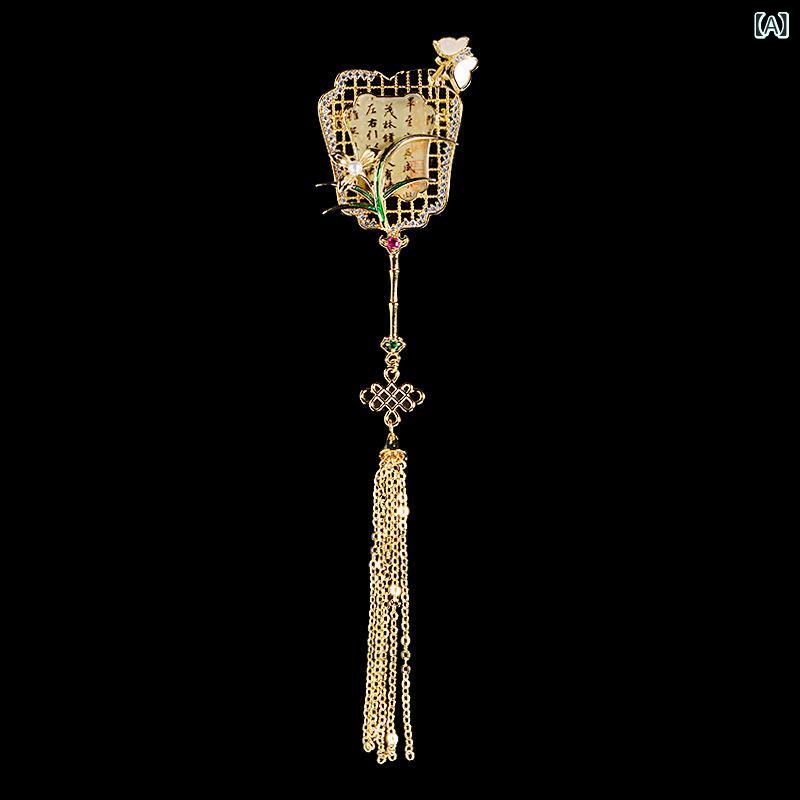 ブローチ レディース ジルコニア マザーオブパール 蝶 バタフライ フラワー タッセル 高級感 エレガン..