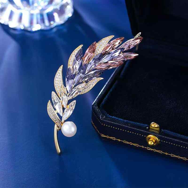 ブローチ レディース 高級感 上品 麦穂モチーフ おしゃれ 韓国ファッション ジャケット コート ドレス ..