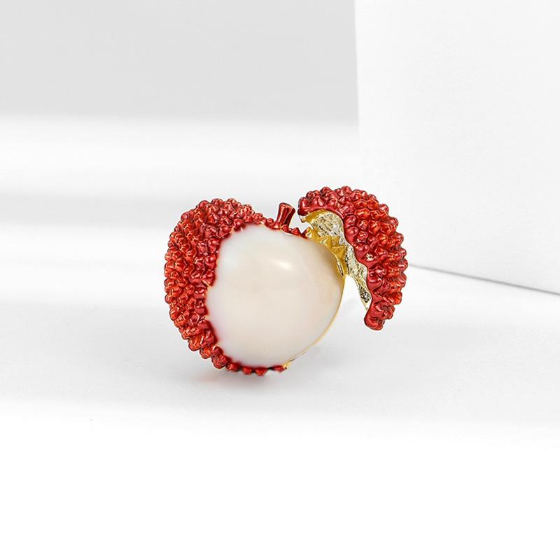 ブローチ レディース ライチ 襟元留め ずり落ち防止 ピン 小ぶり かわいい 個性的 おしゃれ デザイン ..