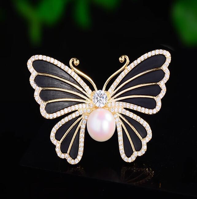 ブローチ レディース 結婚式 パーティー フォーマル スーツ ジャケット 蝶々 バタフライ ジルコニア パ..