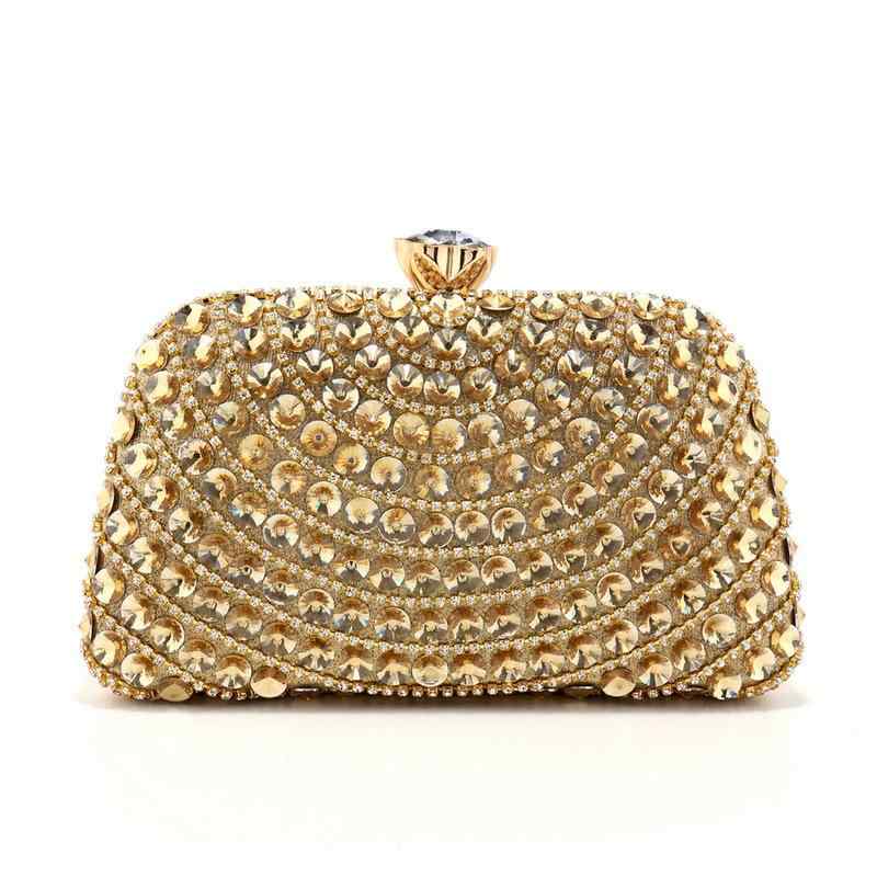 バッグ レディース 2way 高級感 煌めく ラインストーン パーティーバッグ クラッチバッグ ショルダーバ..