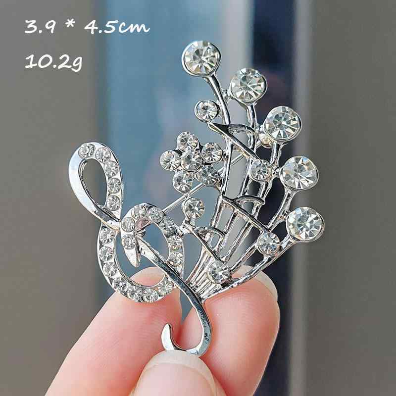 ブローチ レディース メンズ ユニセックス 音符モチーフ 躍動感 デザイン 個性的 精巧 合金製 電気メッ..