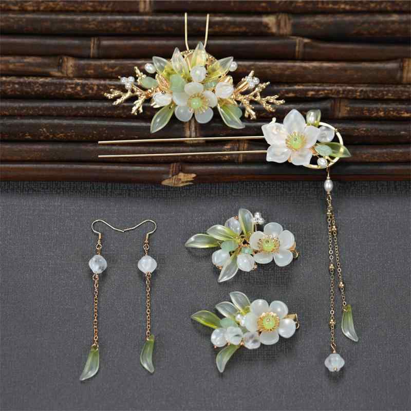 髪飾り レディース 和装 古風 レトロ かんざし 簪 ぶよう フリンジ タッセル ヘッドドレス コーム ヘアクリップ 華やか 上品 漢服 振袖 卒業式 成人式 結婚式 イベント フルセット