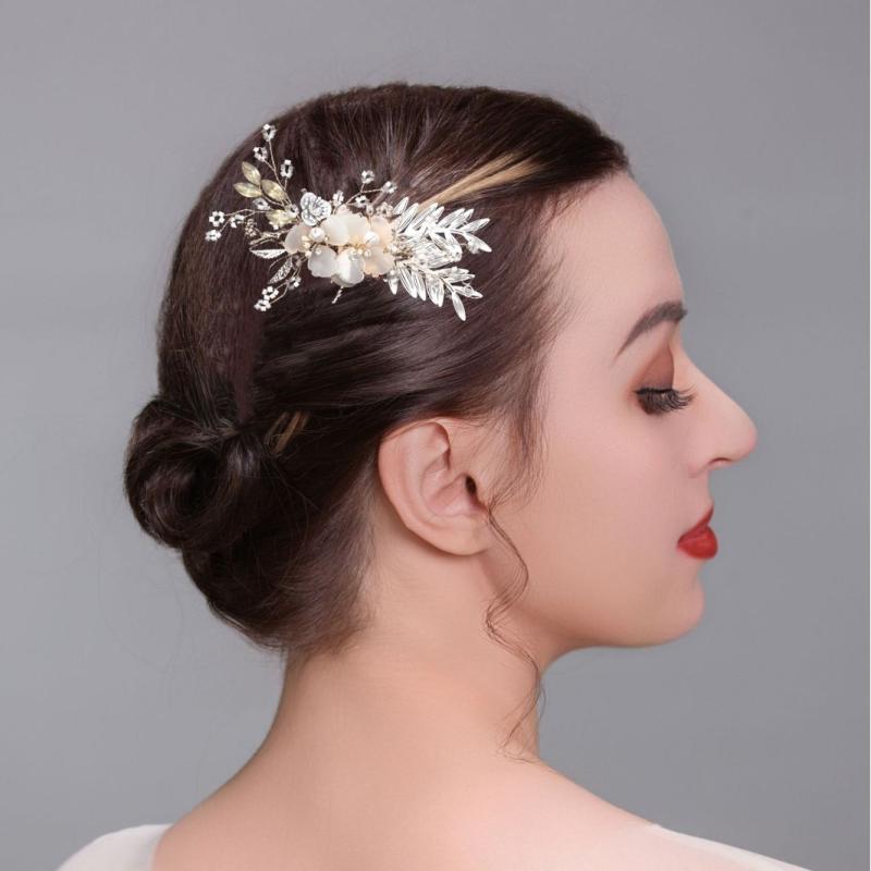 髪飾り レディース 手作り 樹脂製 花 古風 漢服 スリーピン 結婚式 ウェディング ブライダル 花嫁 成人式 卒業式 和装 秀禾ドレス 花柄 秋冬(x2)