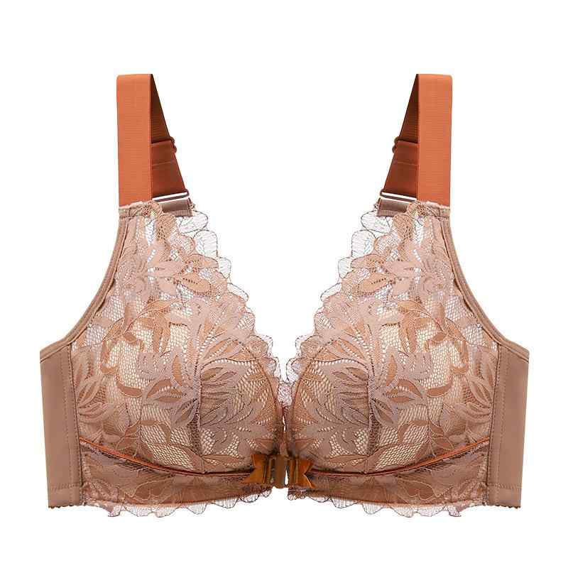 ブラジャー レディース フロントホック 美背 ノンワイヤー 谷間メイク 3/4カップ ボリュームアップ 快..