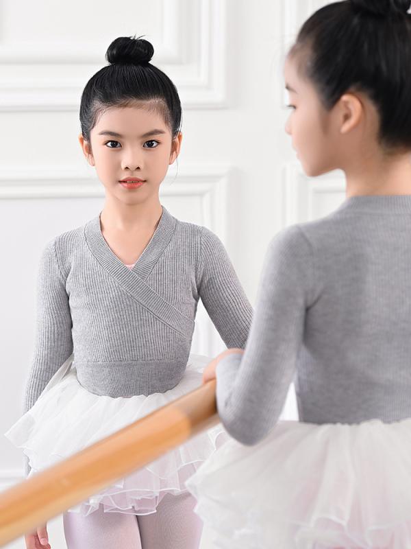 ダンスウェア キッズ 女の子 秋冬 ニットボレロ カーディガン ショール 練習着 レッスン着 バレエ 発表会 舞台 ステージ 衣装 スポーツ 保温性 暖かい 動きやすい ポリエステル素材 子供服