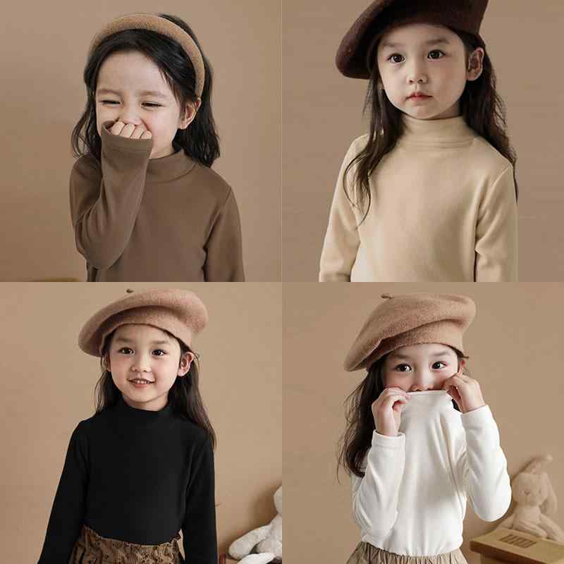 Tシャツ キッズ 女の子 男の子 女児 男児 ベビー 発熱 徳絨 裏起毛 モダール 柔らか ハイネック モックネック 長袖 春秋 冬 おしゃれ カジュアル インナー トップス 普段着 部屋着 かわいい 多色展開