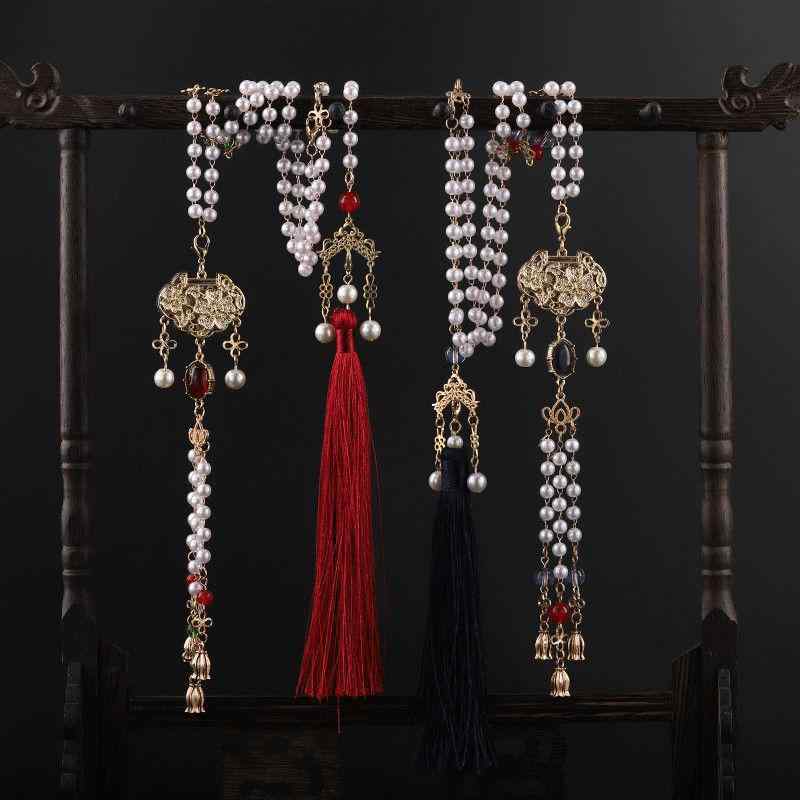 ネックレス レディース 中国風 明朝様式 瓔珞 背雲 古風 漢服スタイル パール ペンダント レトロ アン..