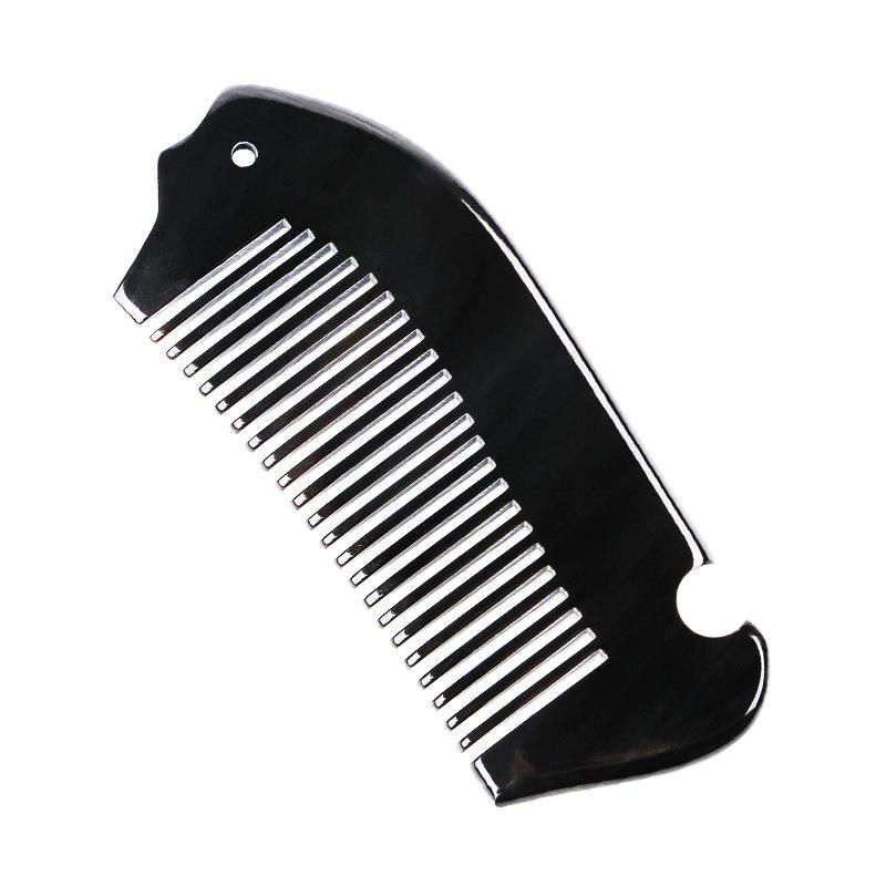 静電気防止 携帯用 コーム 櫛 子供用 ベビー 赤ちゃん 黒水牛角 水牛の角 天然素材 小魚型 ミニ コンパ..