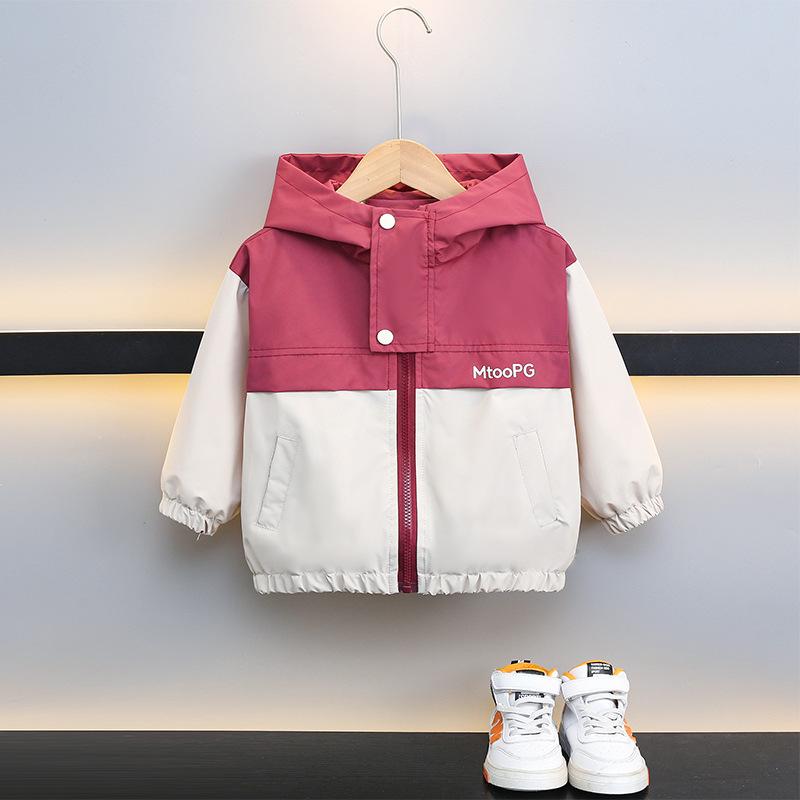 ジャケット キッズ 男の子 フード付き ウィンドブレーカー 春秋用 カジュアル ジャンパー 無地 アルフ..