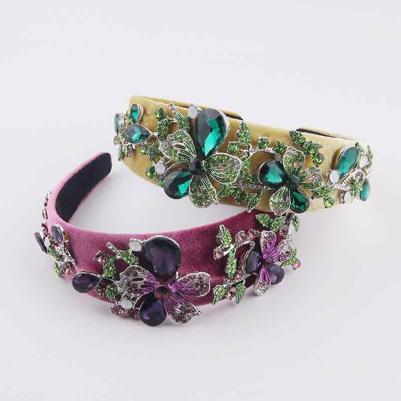 カチューシャ レディース バロック カラージルコニア ビッグラッパ花 パーティー イベント 華やか 個性的