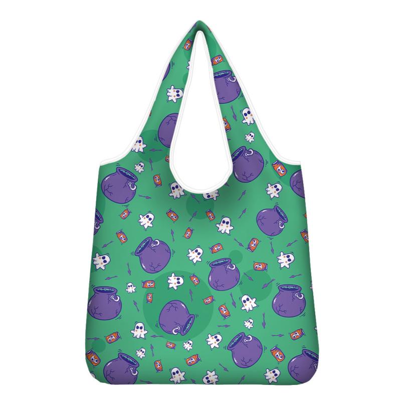 トートバッグ ハロウィン ゴースト パンプキン モンスター 毒々しい デザイン モダン アート 軽量 A4対応 エコ 通勤 通学 普段使い ファッション小物