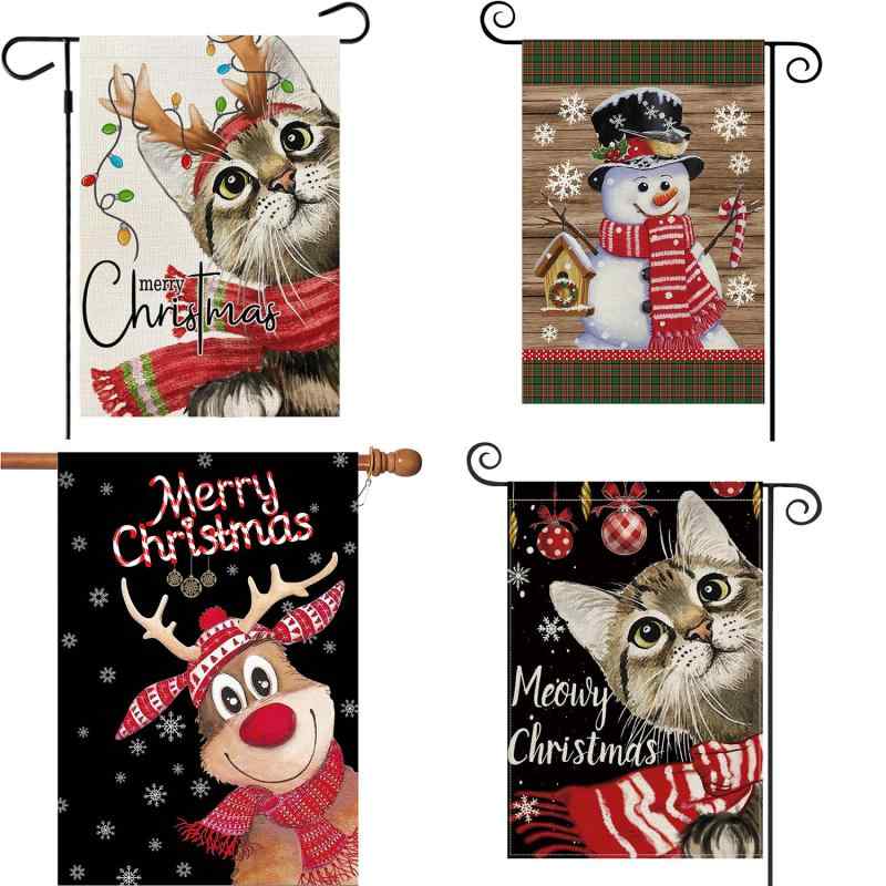旗 ガーデンフラッグ 屋外対応 耐久性 クリスマス ウェルカムフラッグ イベント 飾り付け 庭 おしゃれ ..