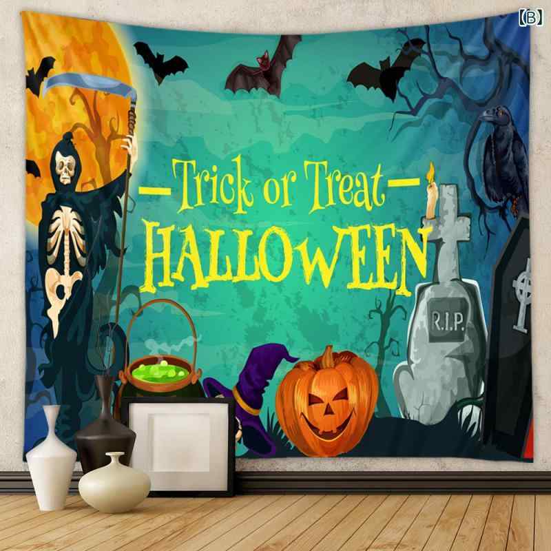 タペストリー ハロウィン ボヘミアン 壁掛け ウォールデコ インテリア 背景布 インスタ映え ポリエステル生地 長方形 部屋飾り付け リビング 寝室 子供部屋 玄関 店舗 アメリカンスタイル おしゃれ かわいい パーティー 装飾 3